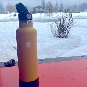 HYDROFLASK 24oz Stainless Steel Flex Cap Sport Bottle Yellow/Black